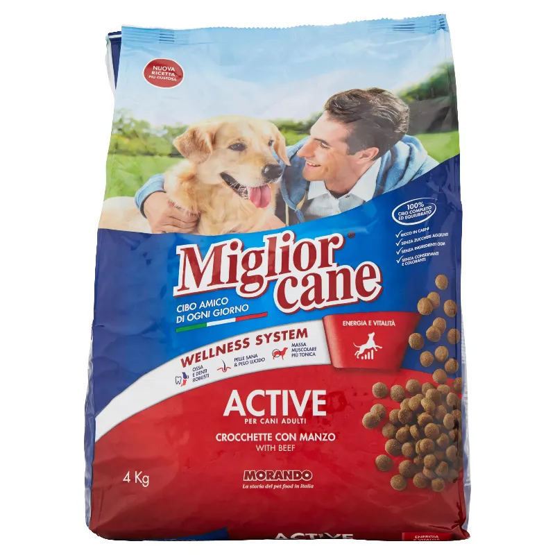 MIGLIOR CANE CROCCHETTE ACTIVE MANZO KG.4