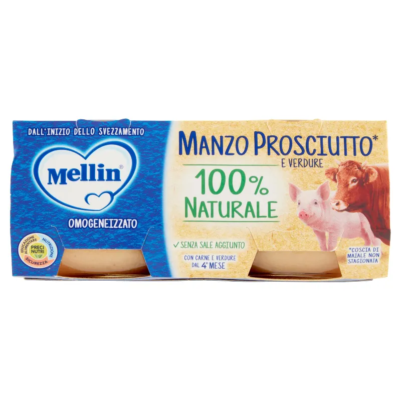 MELLIN MANZO/PROSCIUTTO CON VERDURE GR.80X2