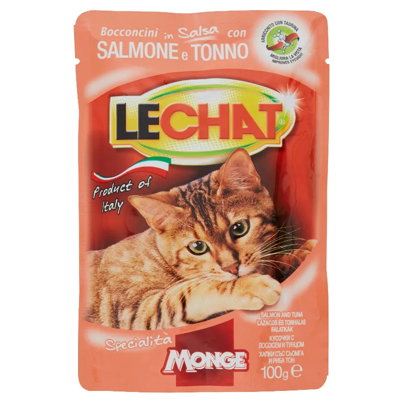 LECHAT BOCCONI BUSTA SALMONE/TONNO GR.100