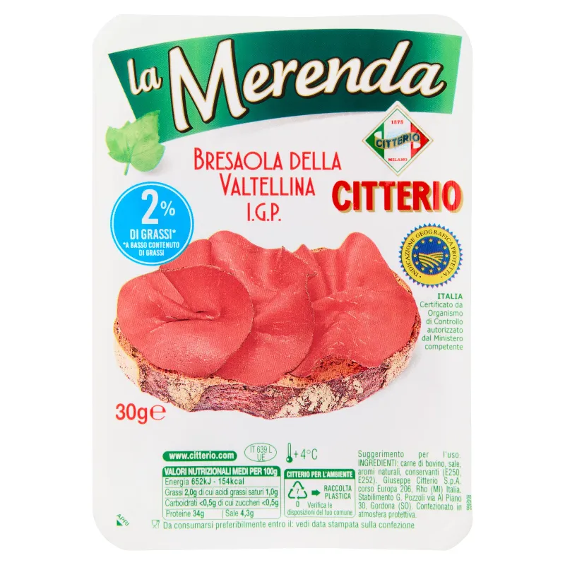 CITTERIO "MERENDA" BRESAOLA VALTELLINA IGP GR.30