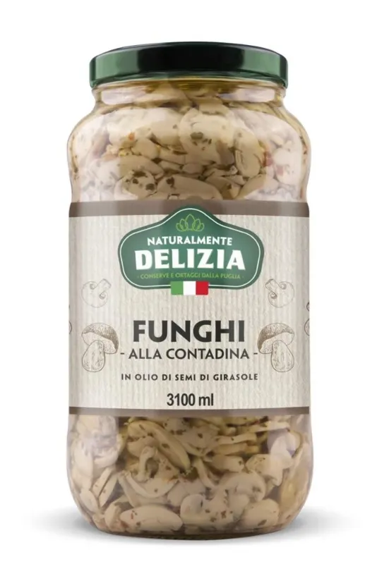 DELIZIA FUNGHI TAGLIATI ALLA CONTADINA ML.3100