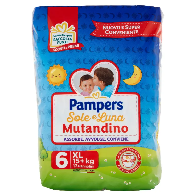 PAMPERS SOLE&LUNA MUTANDINO EXT/LARGE X13 +15KG