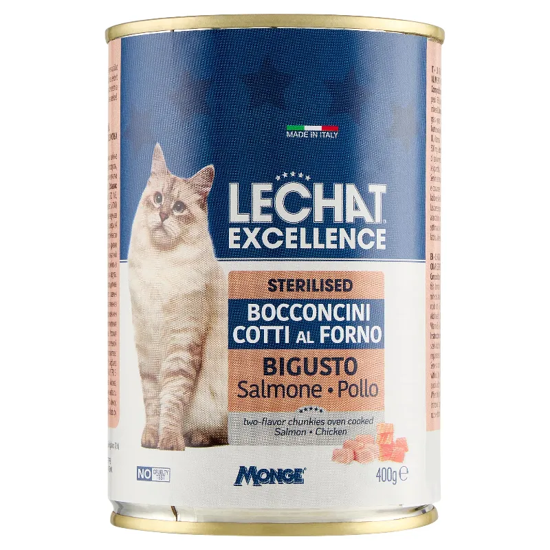 LECHAT EXCEL.BOCC.STERIL.BIGUSTO SALM/POLLO GR400