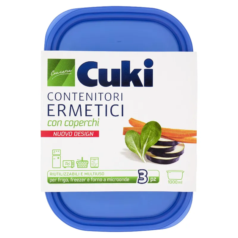 CUKI CONTENITORI ERMETICI PLAST.LT.1 C/COP.X3