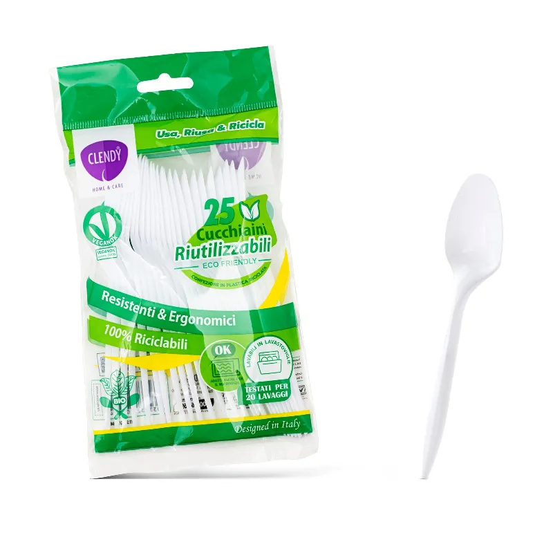 CLENDY CUCCHIAINI RIUTILIZ.PLAST.BCA X25
