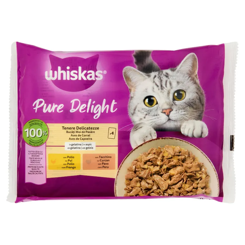 WHISKAS PURE DELIGHT TEN.DELIC.POL/TACCH GR85 X4