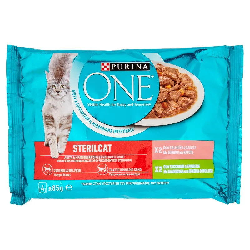 PURINA ONE STERILCAT SALM/CAROTE-TACCH/FAG GR85X4