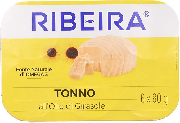 RIBEIRA TONNO OLIO SEMI GIRASOLE GR.80X6