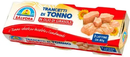 SALVORA TONNO OLIO SEMI GIRASOLE GR.80X3