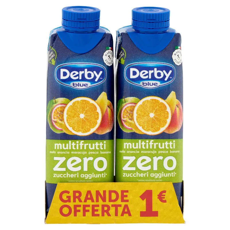 DERBY MULTIFRUTTA ZERO BRICK ML.300X2