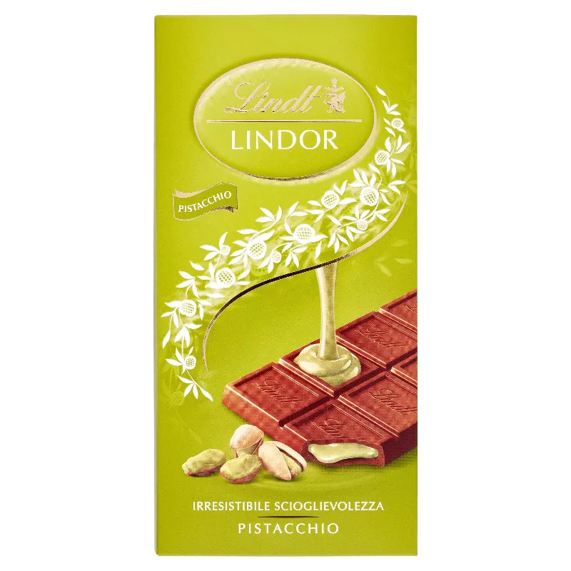 LINDT LINDOR TAVOLETTA PISTACCHIO GR.100