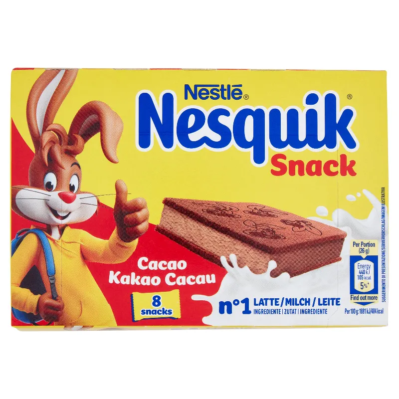 NESTLE' NESQUIK SNACK X8 CIOCCOLATO GR.208