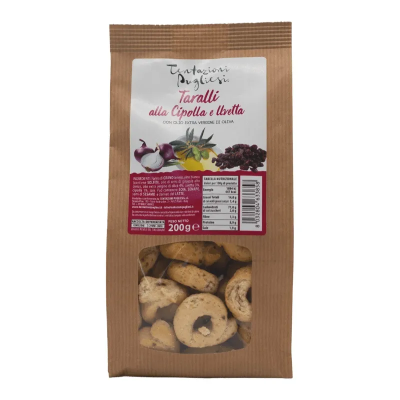 TENTAZIONI PUGLIESI TARALLI CIP/UVETTA GR.200 ***