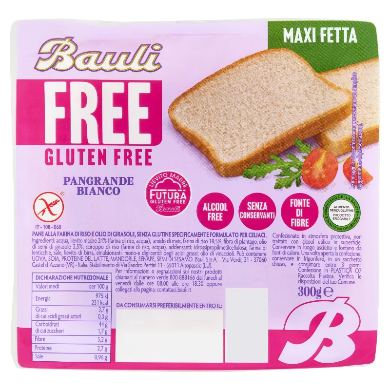 BAULI SENZA GLUTINE PANGRANDE BIANCO GR.300