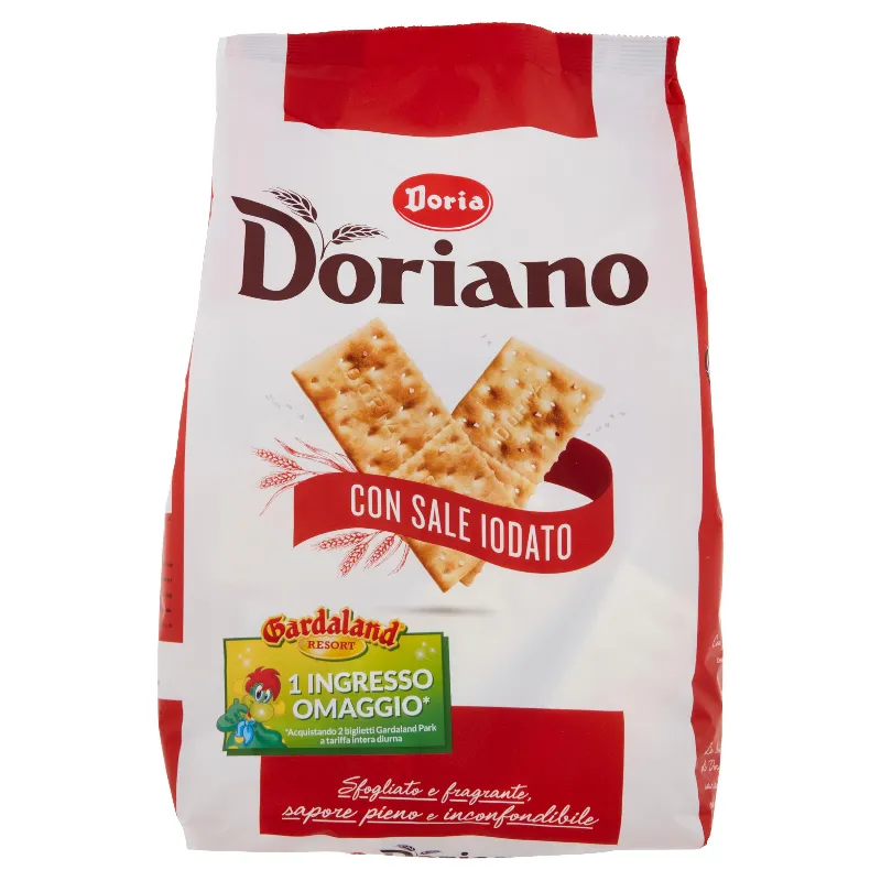 DORIANO CRACKERS CON SALE IODATO GR.700