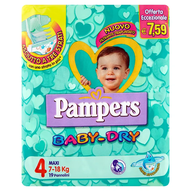 PAMPERS BABYDRY N.4 MAXI 7-18KG X17