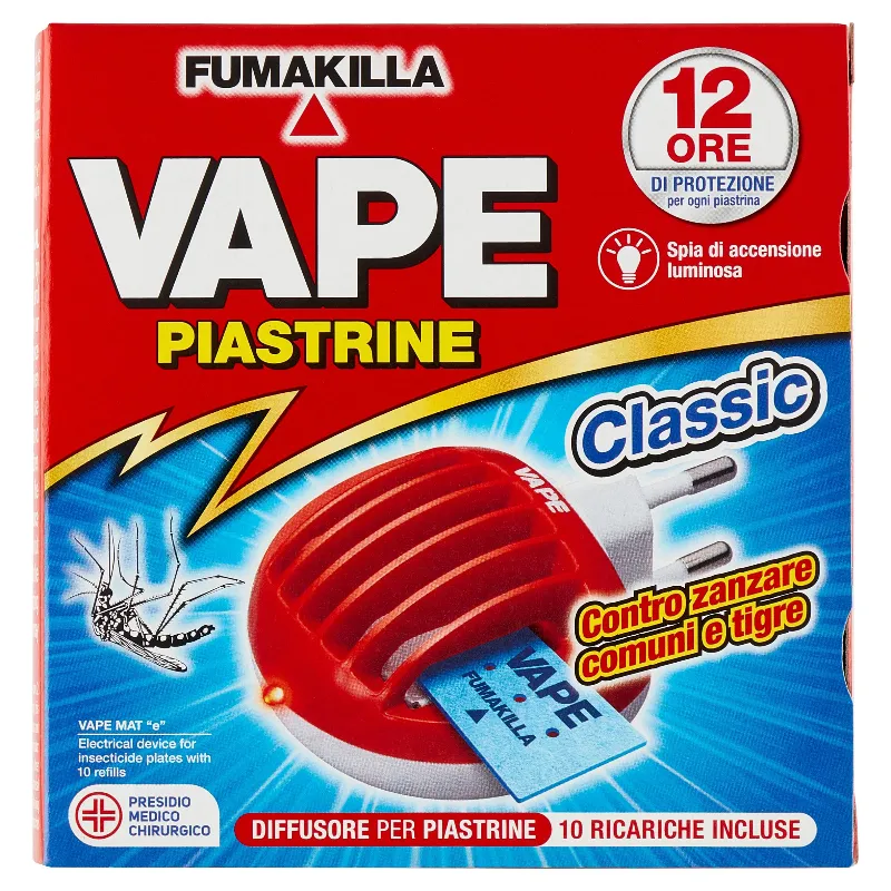 VAPE ELETTR.PIASTRINE C/SPINA +10 PIASTRINE