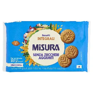 MISURA BISCOTTI SENZA ZUCCHERO INTEGRALI GR.400