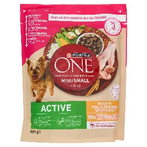 PURINA ONE CANE MINI ACTIVE POLLO/RISO GR.800