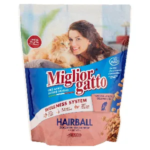 MIGLIOR GATTO CROC.HAIRBALL SALMONE GR.800