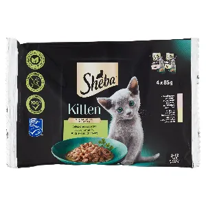 SHEBA KITTEN IN SALSA SALMOLE/POLLO GR.85 X4