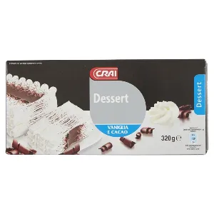 CRAI GELATI DESSERT VANIGLIA CACAO GR.320