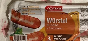 CRAI WURSTEL POLLO/TACCHINO GR.250