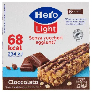 HERO BARRETTE AI CEREALI LIGHT CIOCCOLATO GR.20X6
