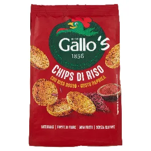 GALLO CHIPS DI RISO ROSSO GUSTO PAPRIKA GR.40