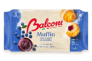 BALCONI 6 MUFFIN CON CUORE DI MIRTILLI GR.240